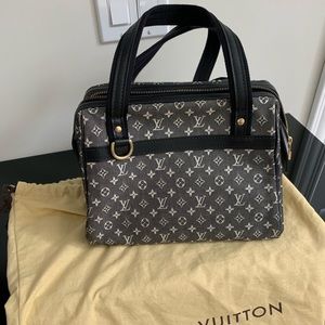 Black denim Louis Vuitton handbag